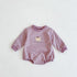 Spring and autumn bear head printed long sleeve ha coat and printed leggings